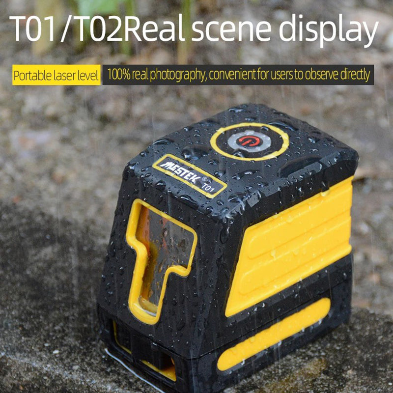 MESTEK T02 Green Laser Level Two Line Self-Leveling Horizontal And Vertical Laser Meter MESTEK T02 Green Laser Level Two Line Self-Leveling Horizontal And Vertical Laser Meter